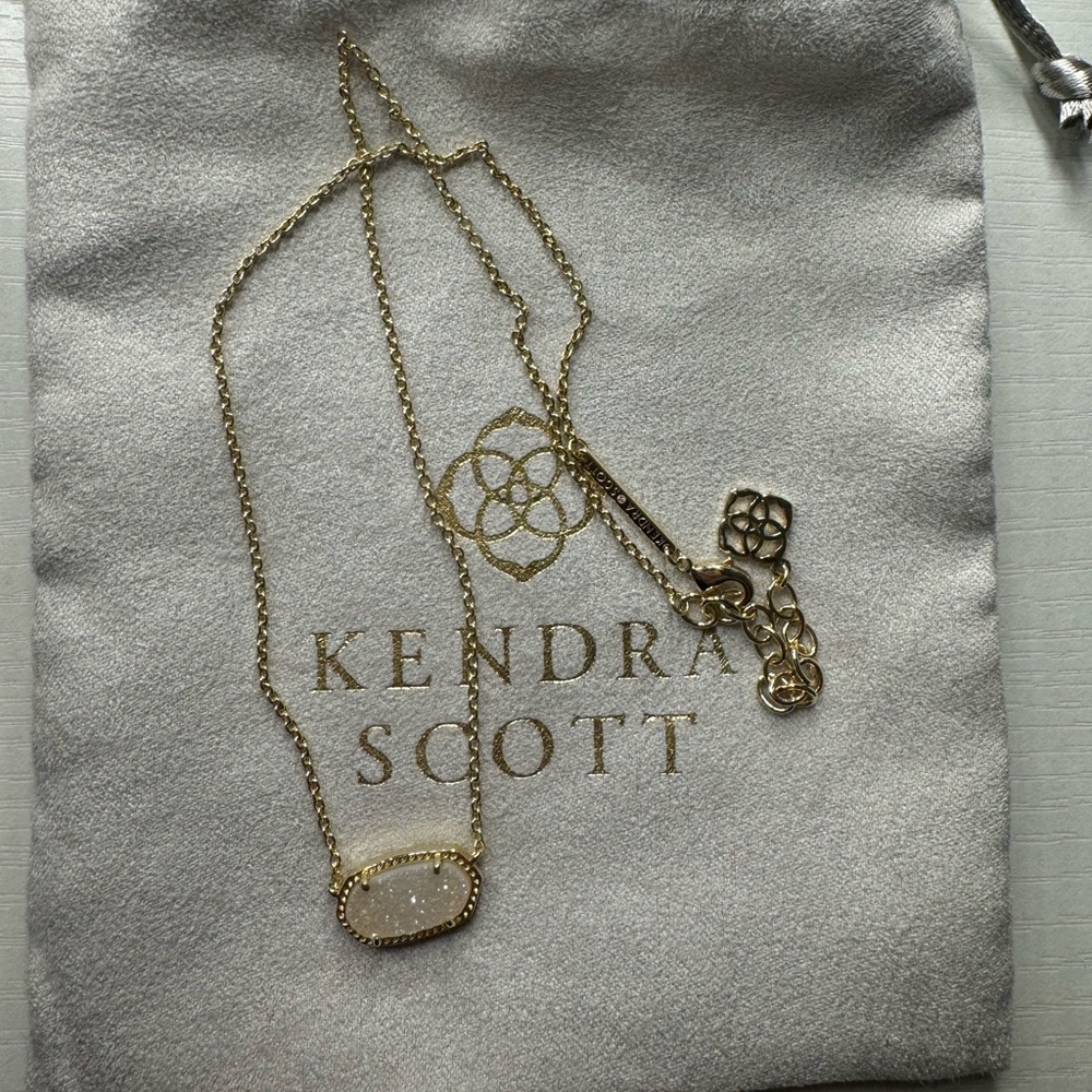 White sparkly, Kendra Scott necklace